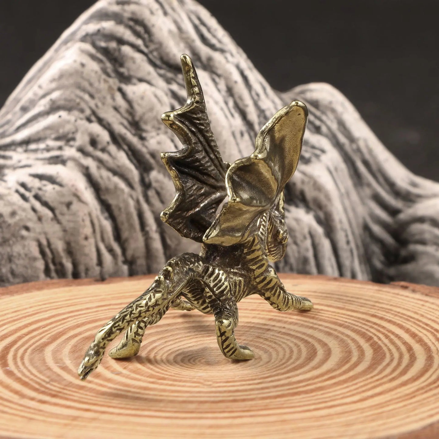 Brass Evil Dragon Lord Demon Dragon Desktop Miniatures Figurines Dragon Miniature Figurines Desktop War Game Chess Statues gifts