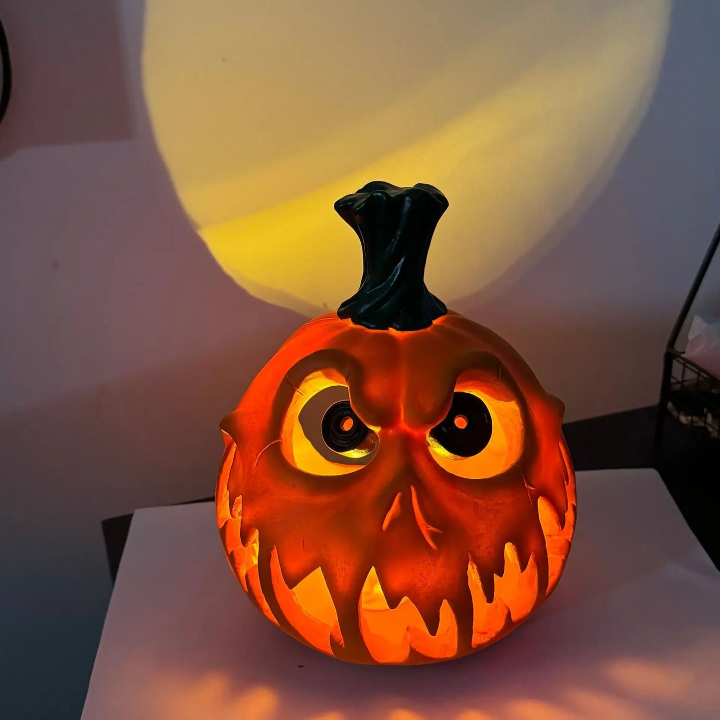 OPHIDIAN Halloween pumpkin resin Ghost Festival decoration and scene arrangement, hollowed-out large pumpkin