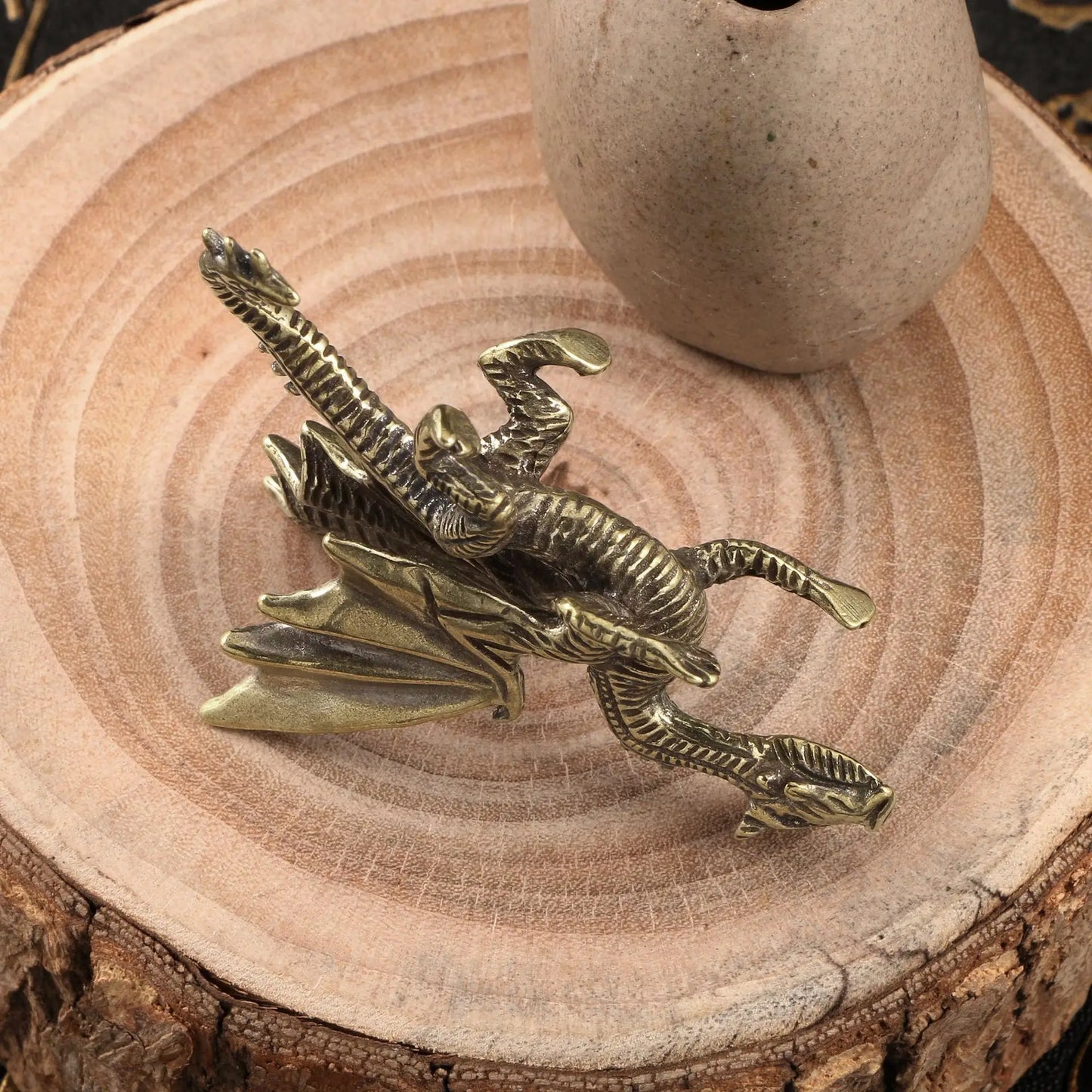Brass Evil Dragon Lord Demon Dragon Desktop Miniatures Figurines Dragon Miniature Figurines Desktop War Game Chess Statues gifts
