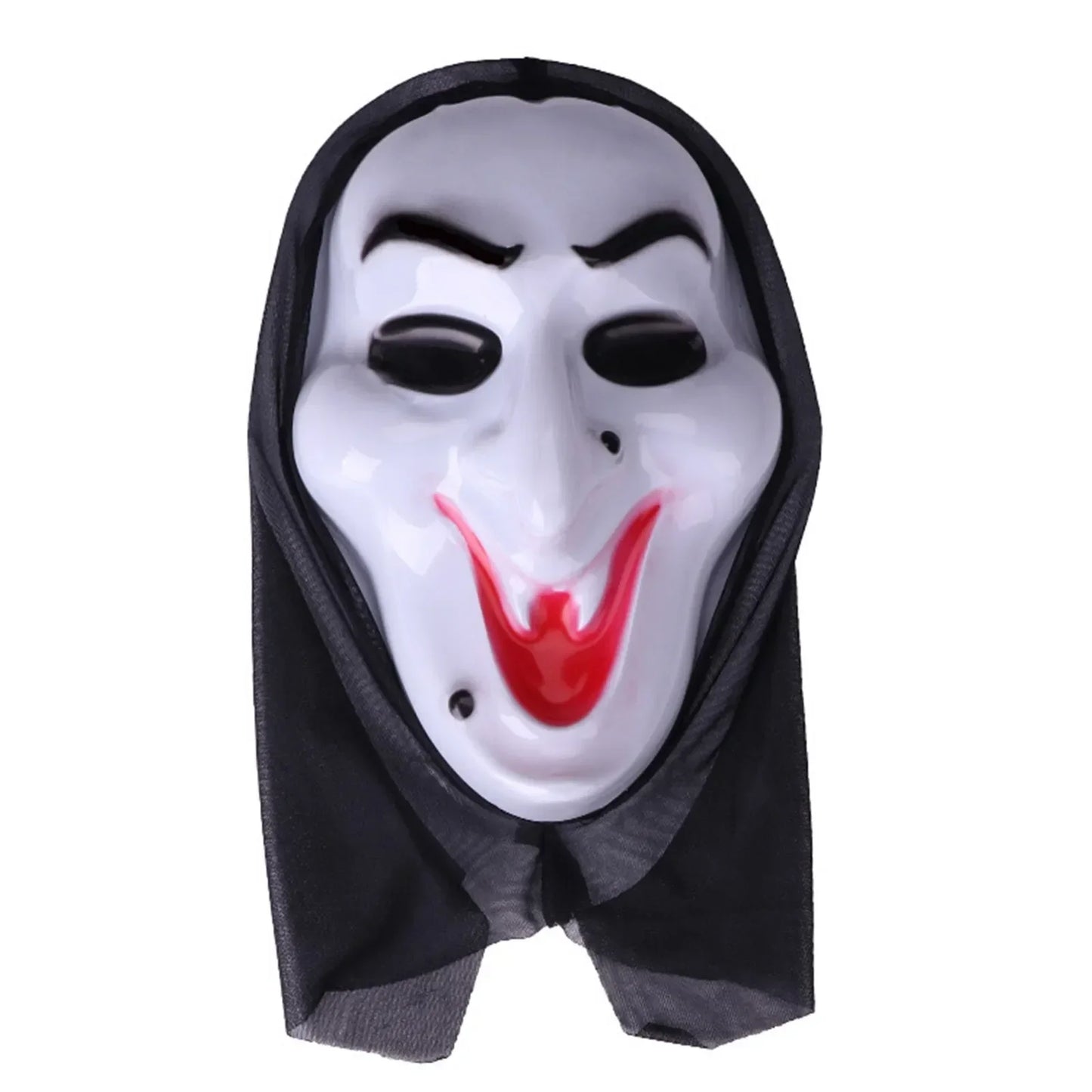 halloween decorations Mask With Shroud, Halloween Scream Mask Full Head Masks Scary Masks Party Horror Costume Accessory