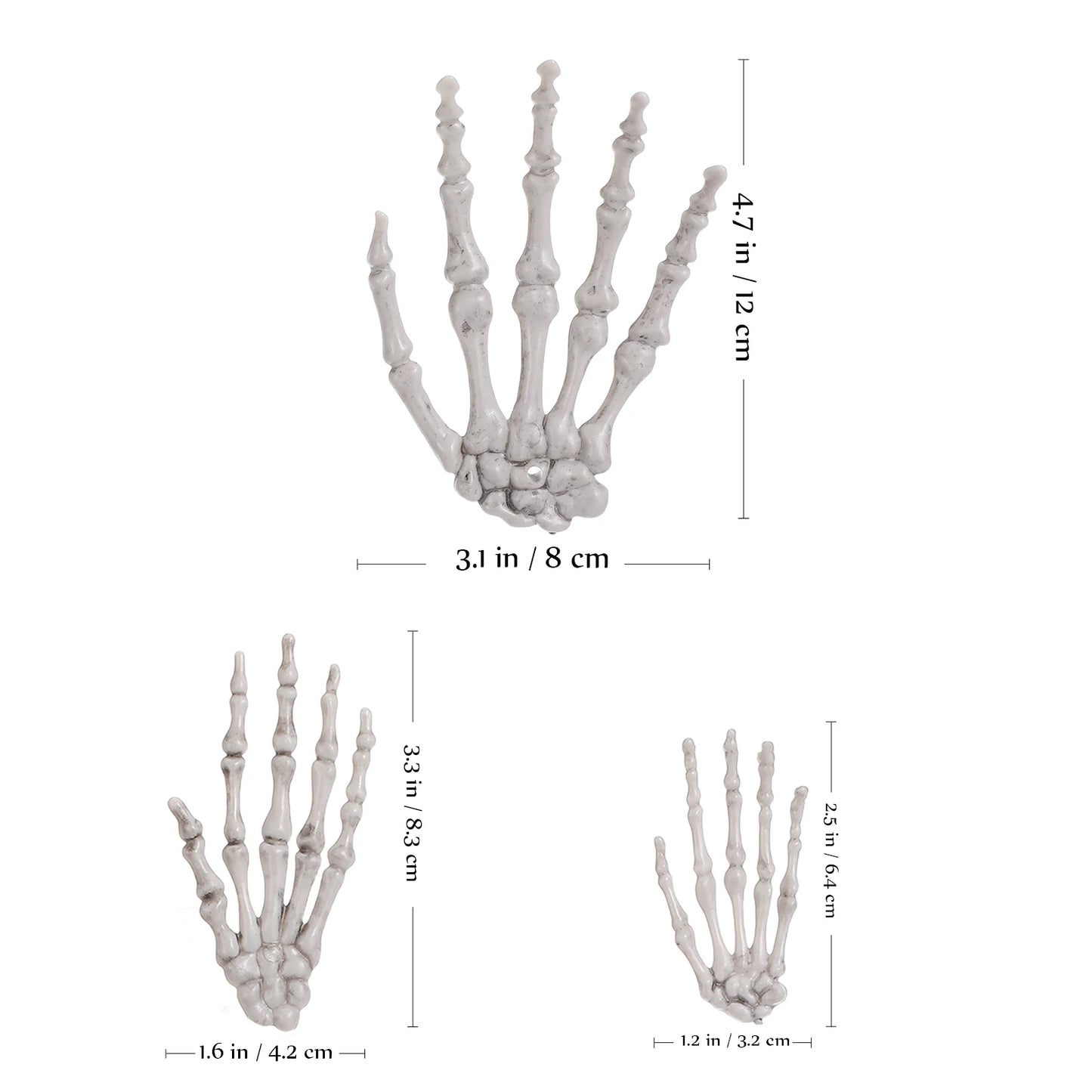 Halloween Skull Hand Adornment Horror Party Decor For Haunted House Hand Prop Carnival Gathering Gift