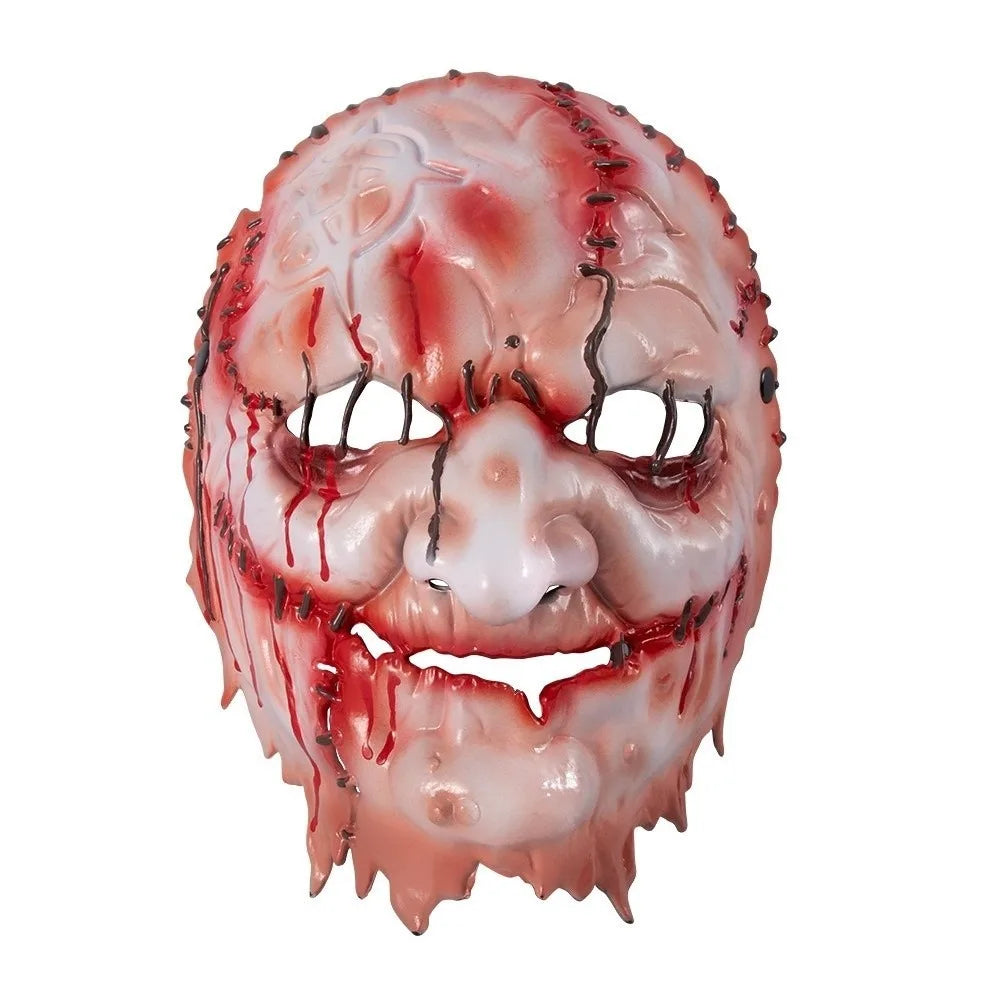 Blood Scar Halloween Witch Mask Facepiece Masquerade Dark Forest Mask Cosplay Old Man Face Scary Killer Devil Mask Halloween