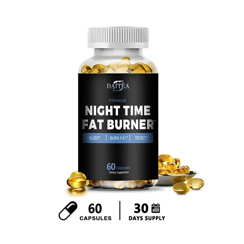 Night Time Fat Burner Capsule for Weight Loss, Boost Metabolism, Suppress Appetite Diet,Healthy Weight Management