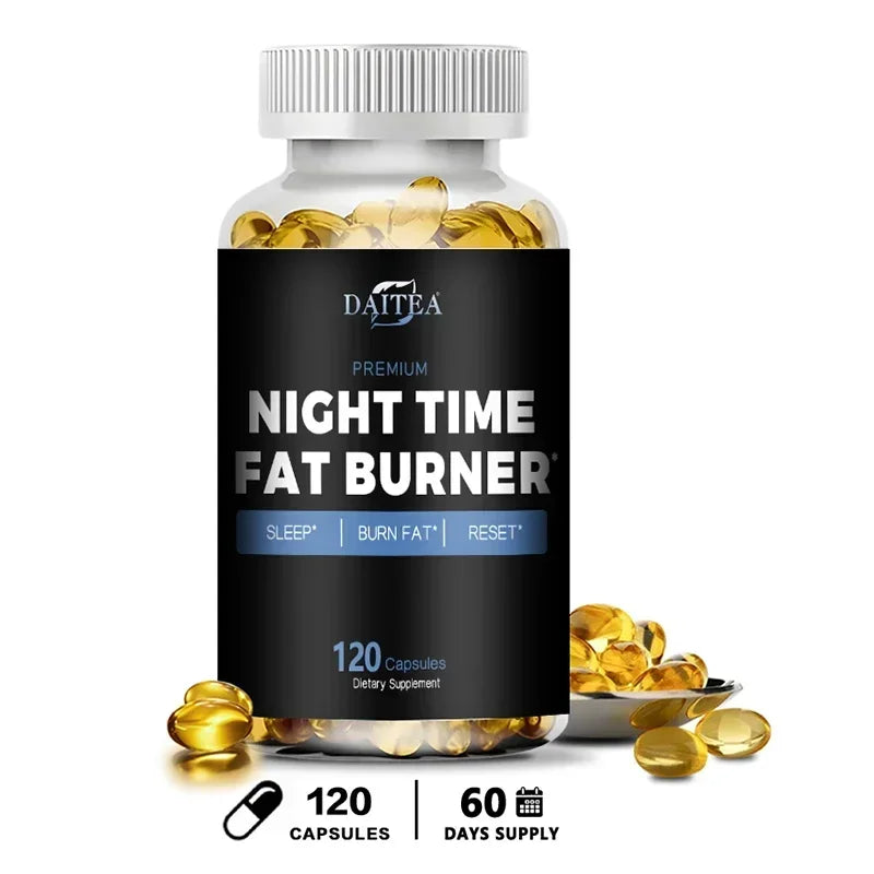 Night Time Fat Burner Capsule for Weight Loss, Boost Metabolism, Suppress Appetite Diet,Healthy Weight Management