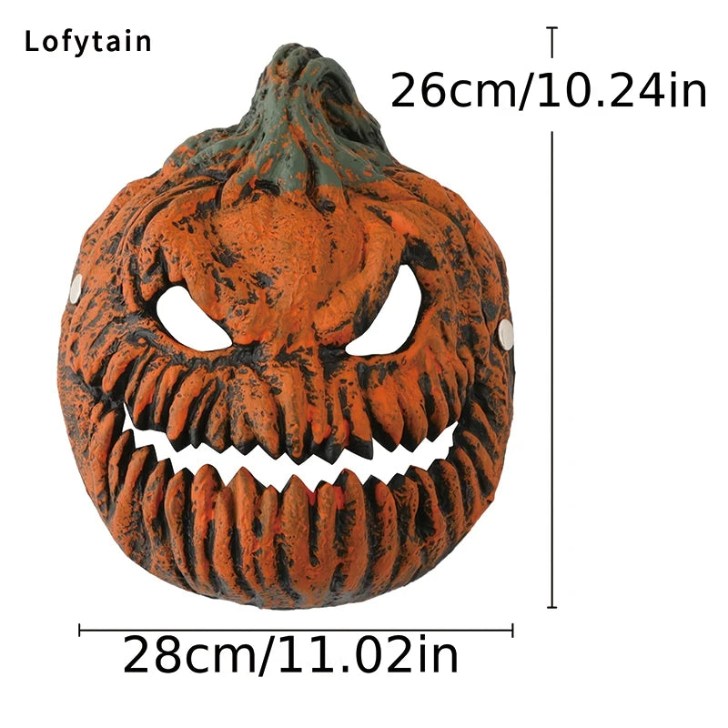 Lofytain Halloween Evil Pumpkin Skull Mask Shade Cosplay Easter Horror Demon Killer Spooky Lampshade PU Masks Party  Props