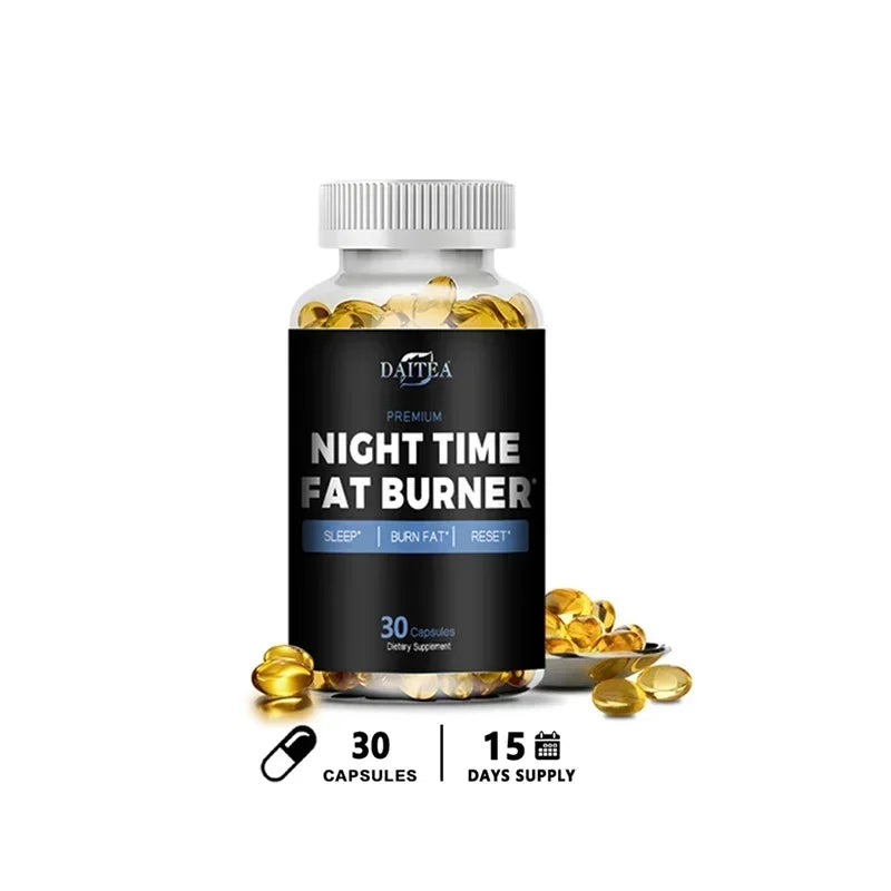 Night Time Fat Burner Capsule for Weight Loss, Boost Metabolism, Suppress Appetite Diet,Healthy Weight Management