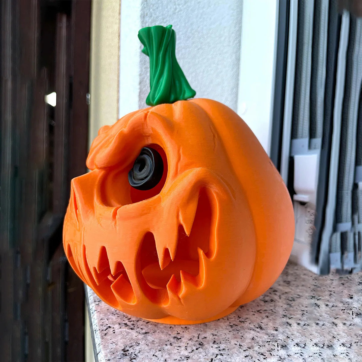 OPHIDIAN  Halloween pumpkin resin Ghost Festival decoration and scene arrangement, hollowed-out large pumpkin