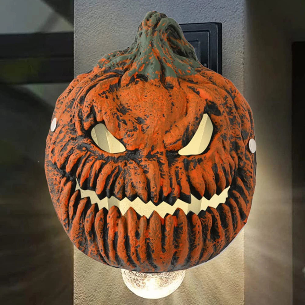 Lofytain Halloween Evil Pumpkin Skull Mask Shade Cosplay Easter Horror Demon Killer Spooky Lampshade PU Masks Party  Props
